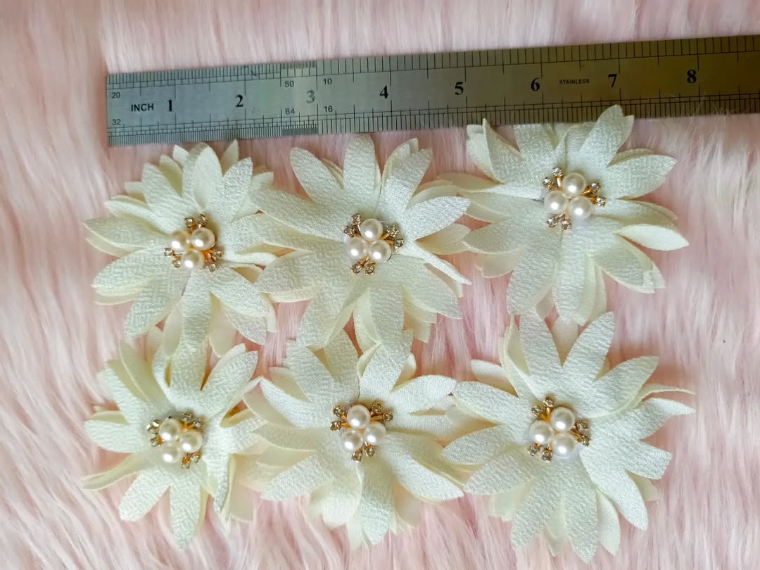 Off White Fabric Flowers Available for Resin Art/Nikah Pens/ DIY Projects