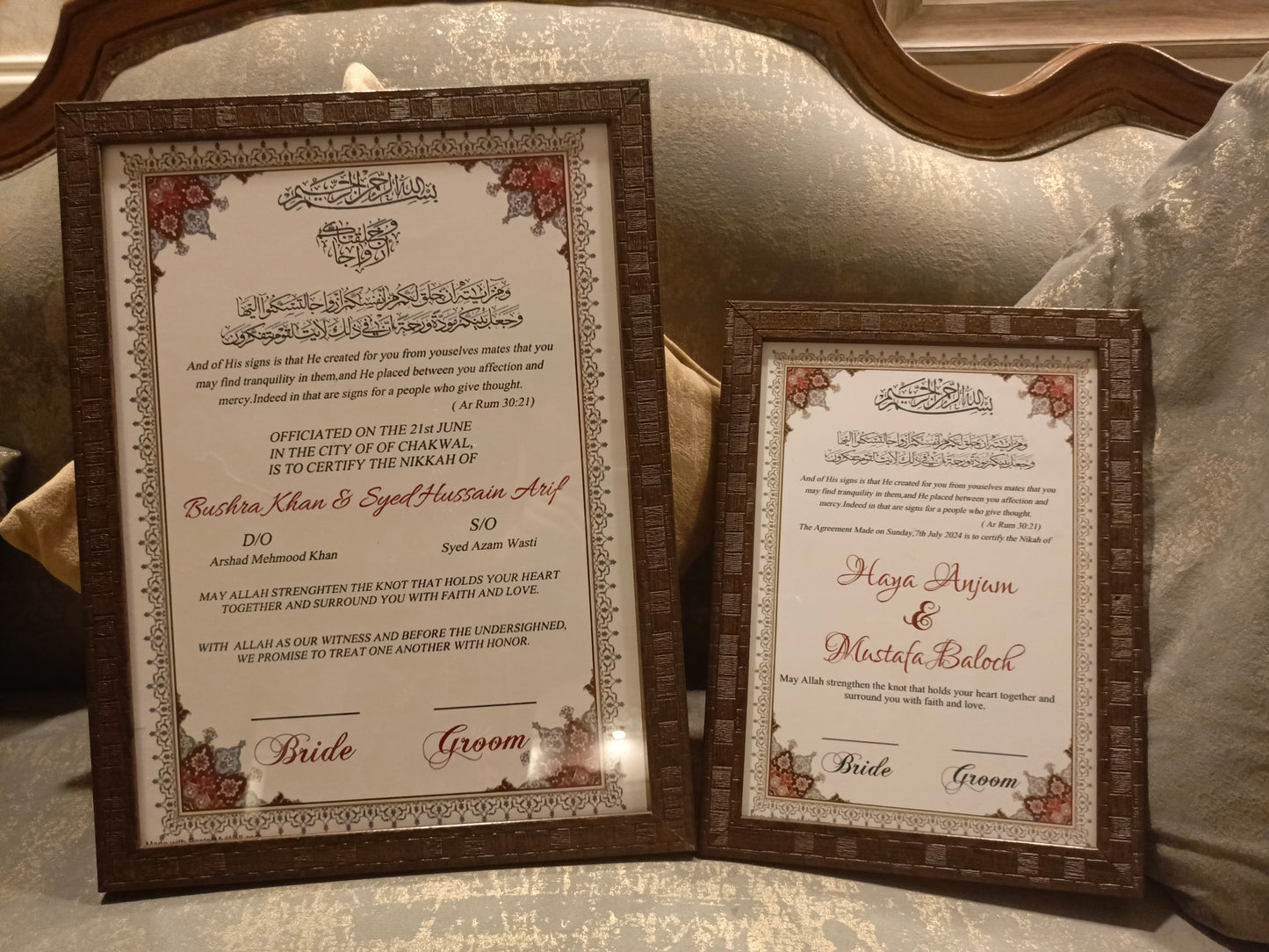 Customized Nikah Certificate | All Types