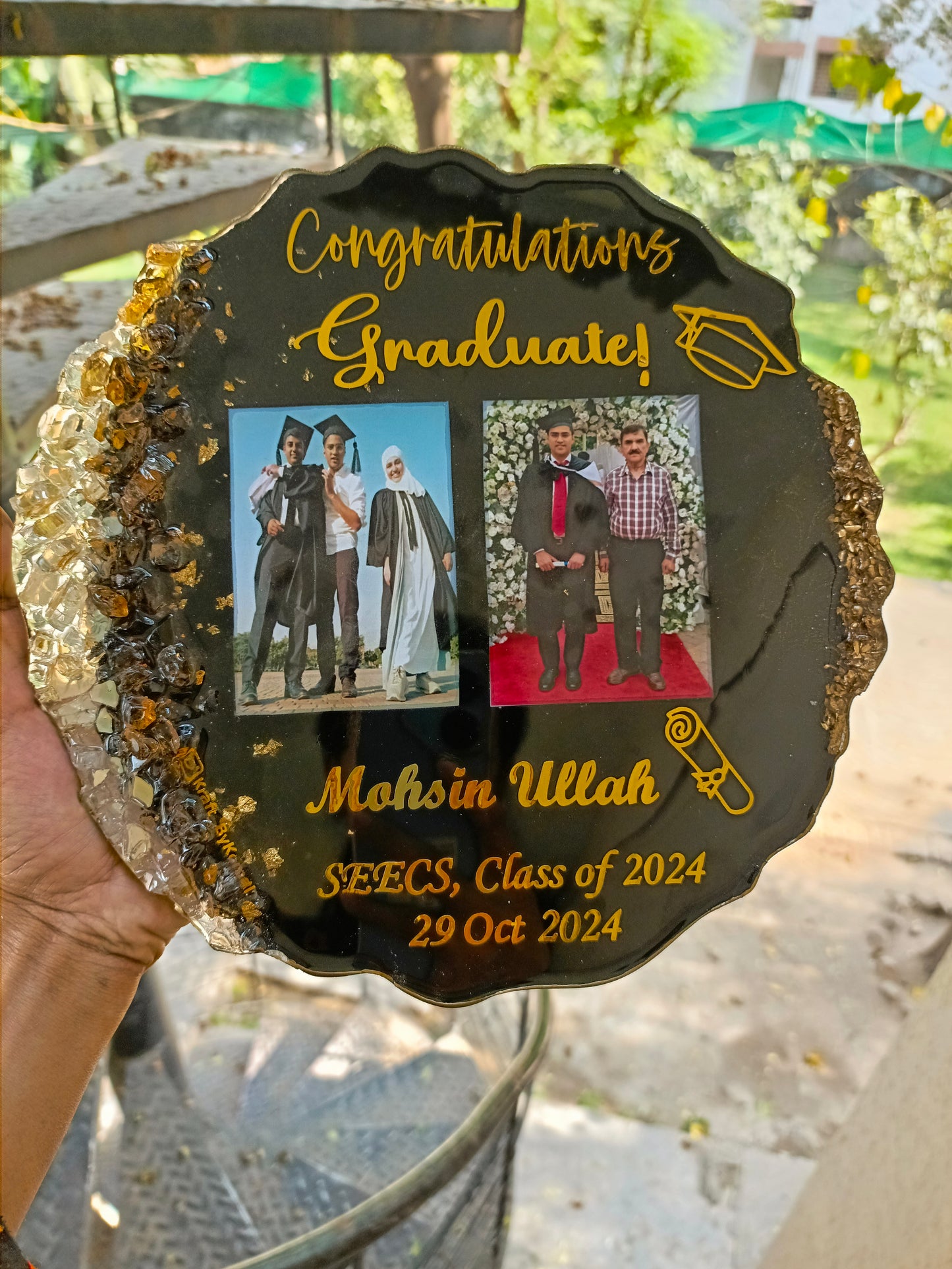 Graduation Resin Plaque| Black Edition