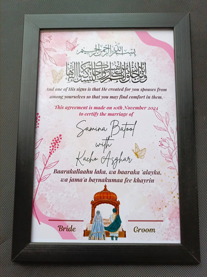 Customized Nikah Certificate | All Types