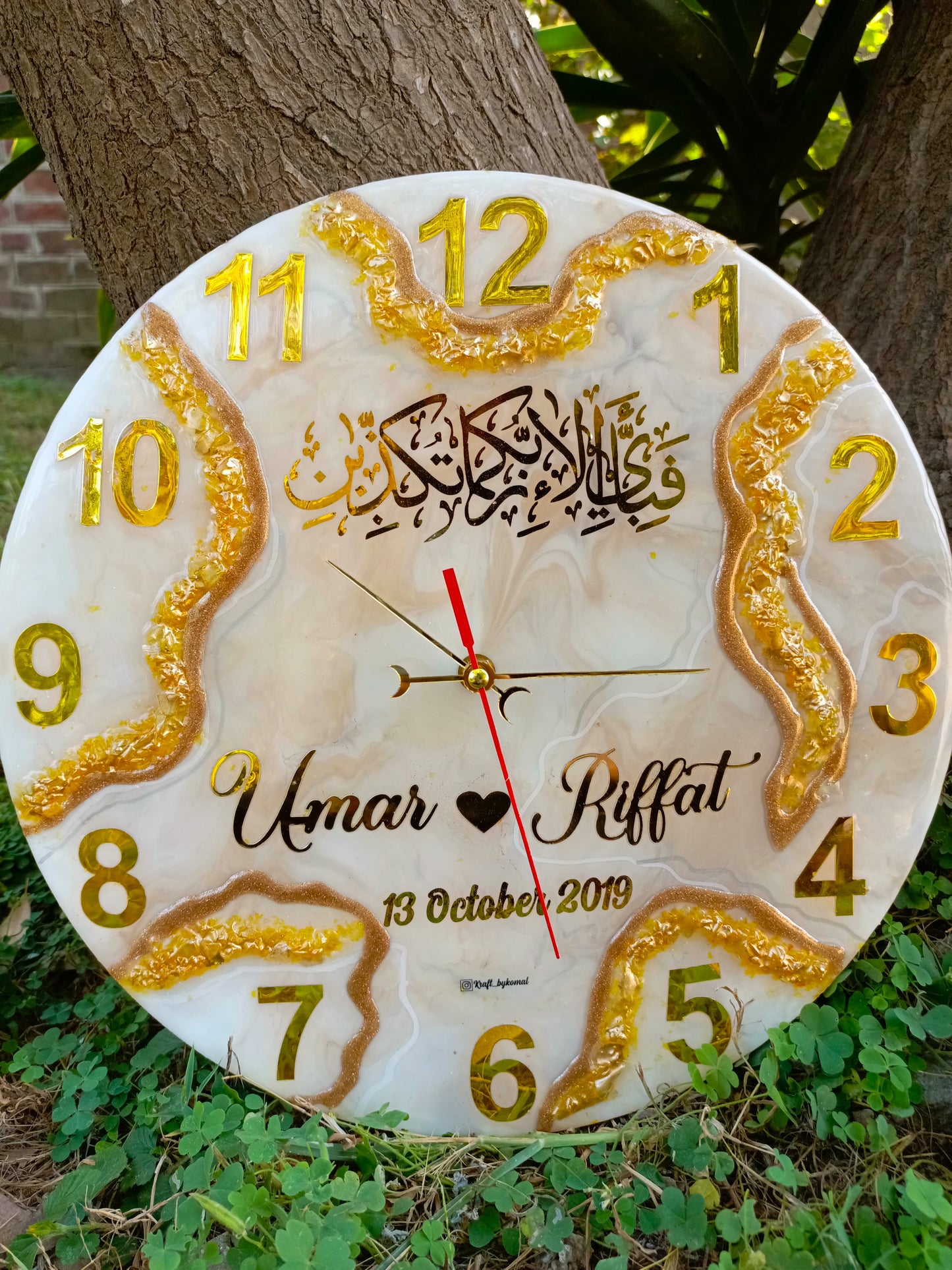 Customized Resin Wall Clock | Anniversary Variant