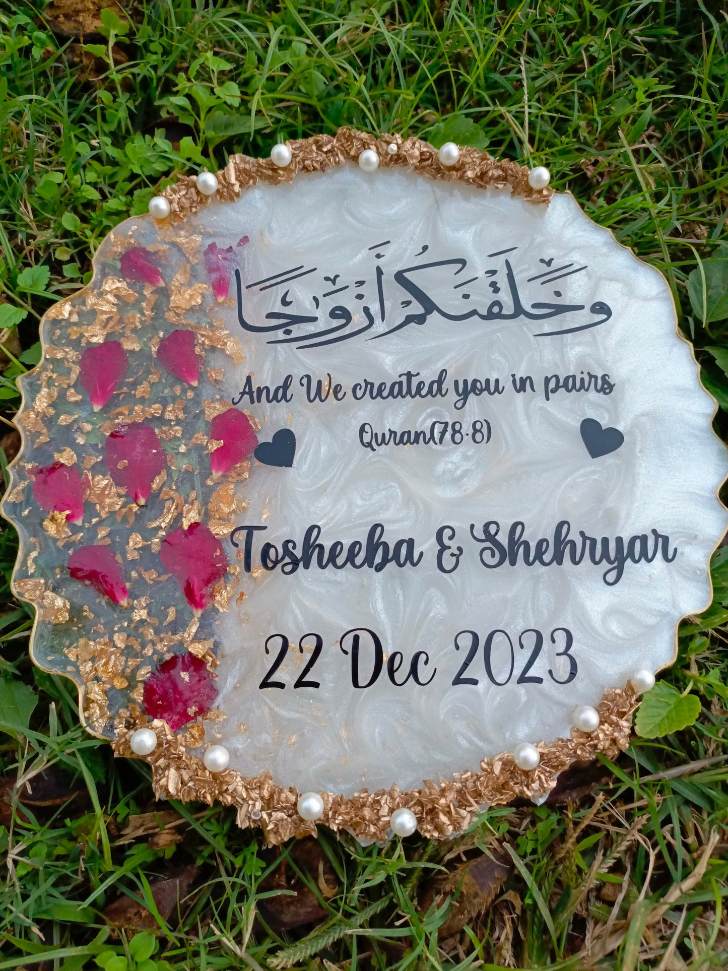 Customized Resin Plaque | Black Text Variant