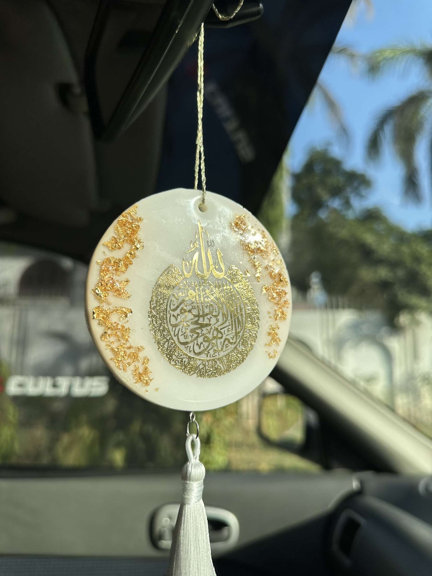 Resin Car Hanging | White Variant