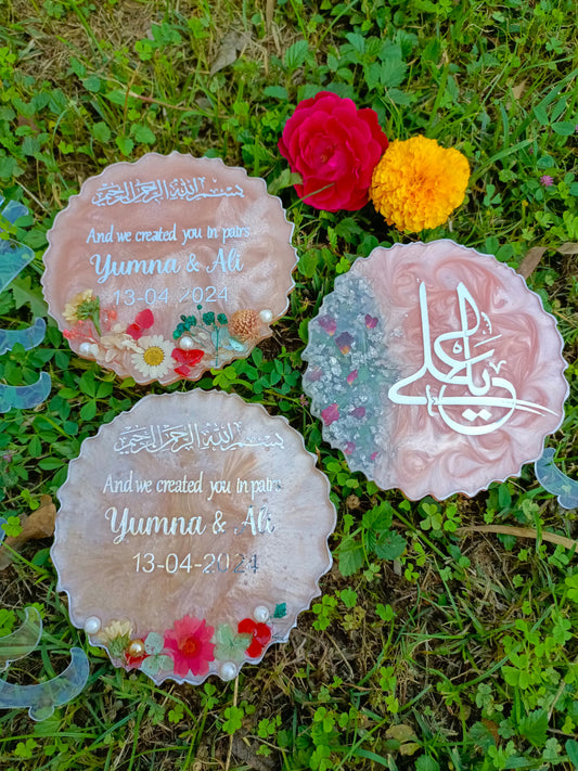 Customized 6 Inches Resin Plaques | Peach Variant