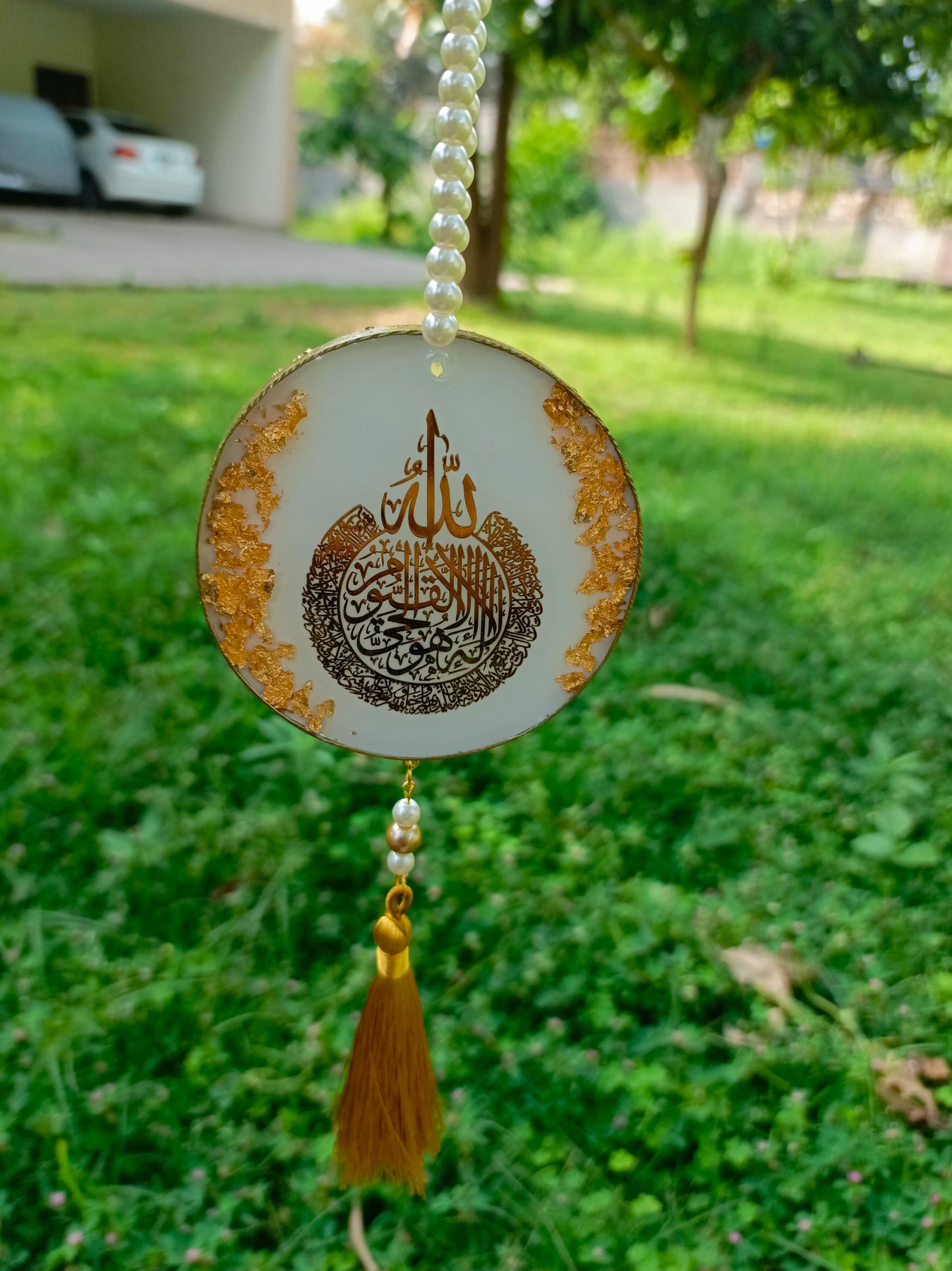 Customized 3 Inches Car Hanging | Golden Variant