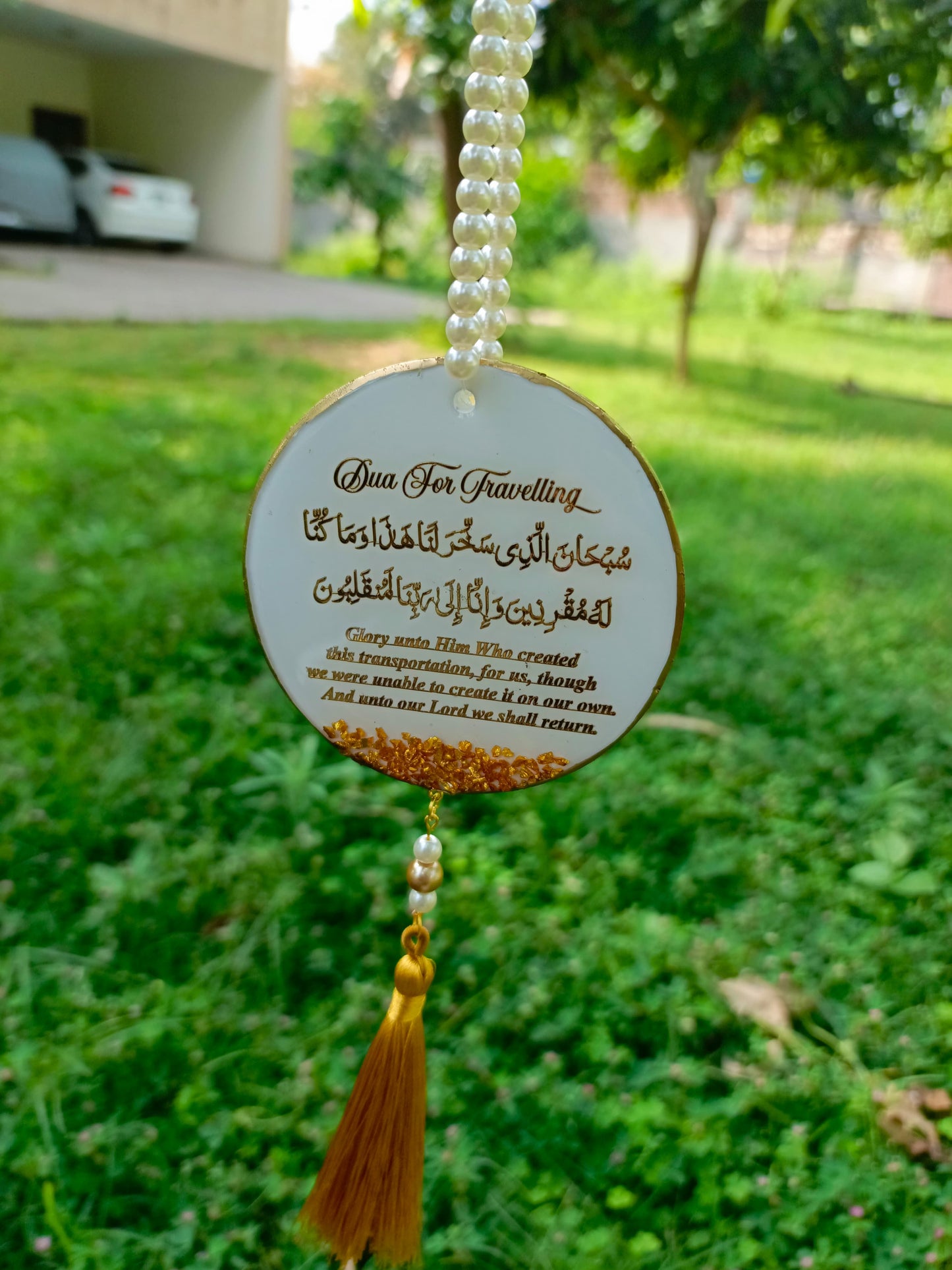 Customized 3 Inches Car Hanging | Golden Variant