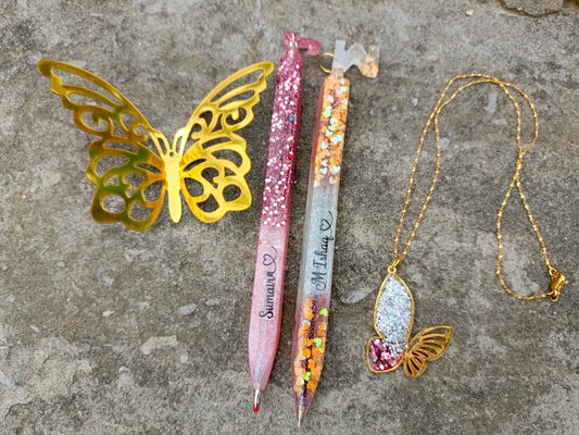 Customized Ballpoint Pen and Pendant | Glitter Variant