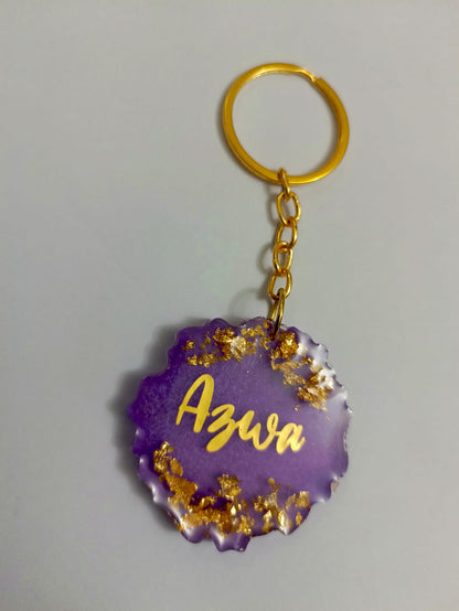 Customized 1.8 Inches Irregular Round Shaped Keychains