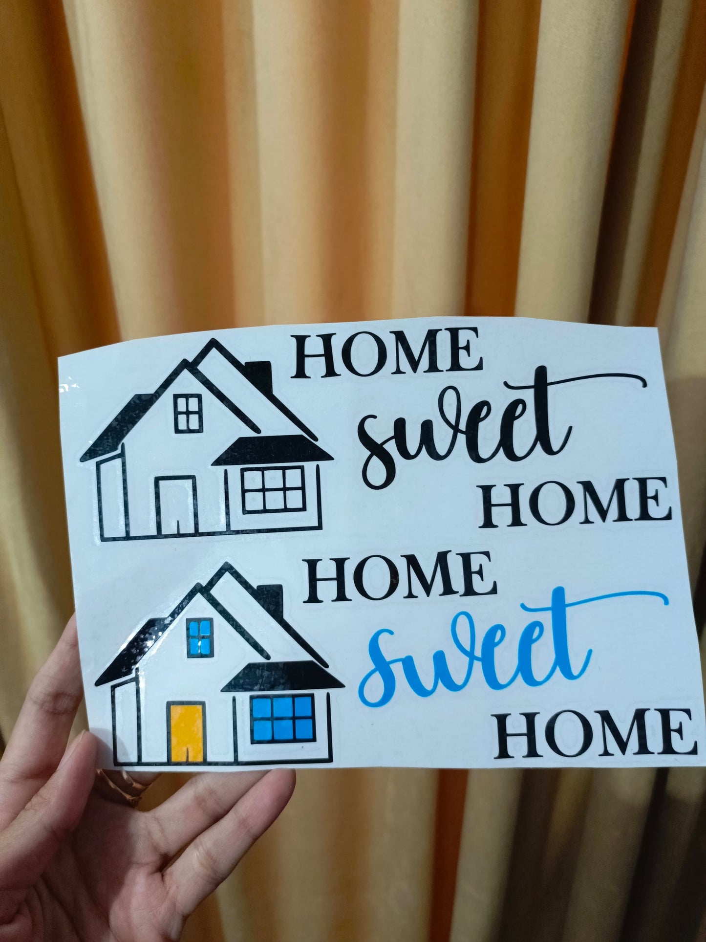 Customized "Home Sweet Home" Sticker | 10 Inches | Single and Dual Color