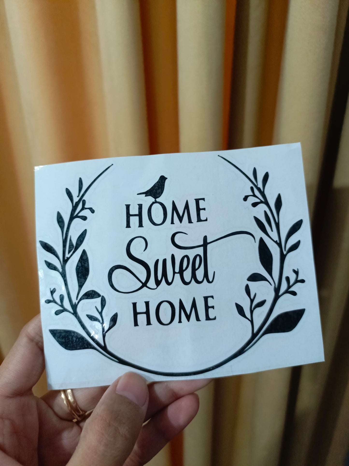 Customized "Home Sweet Home" Vinyl Sticker | Round-shape | 5x5 Inches