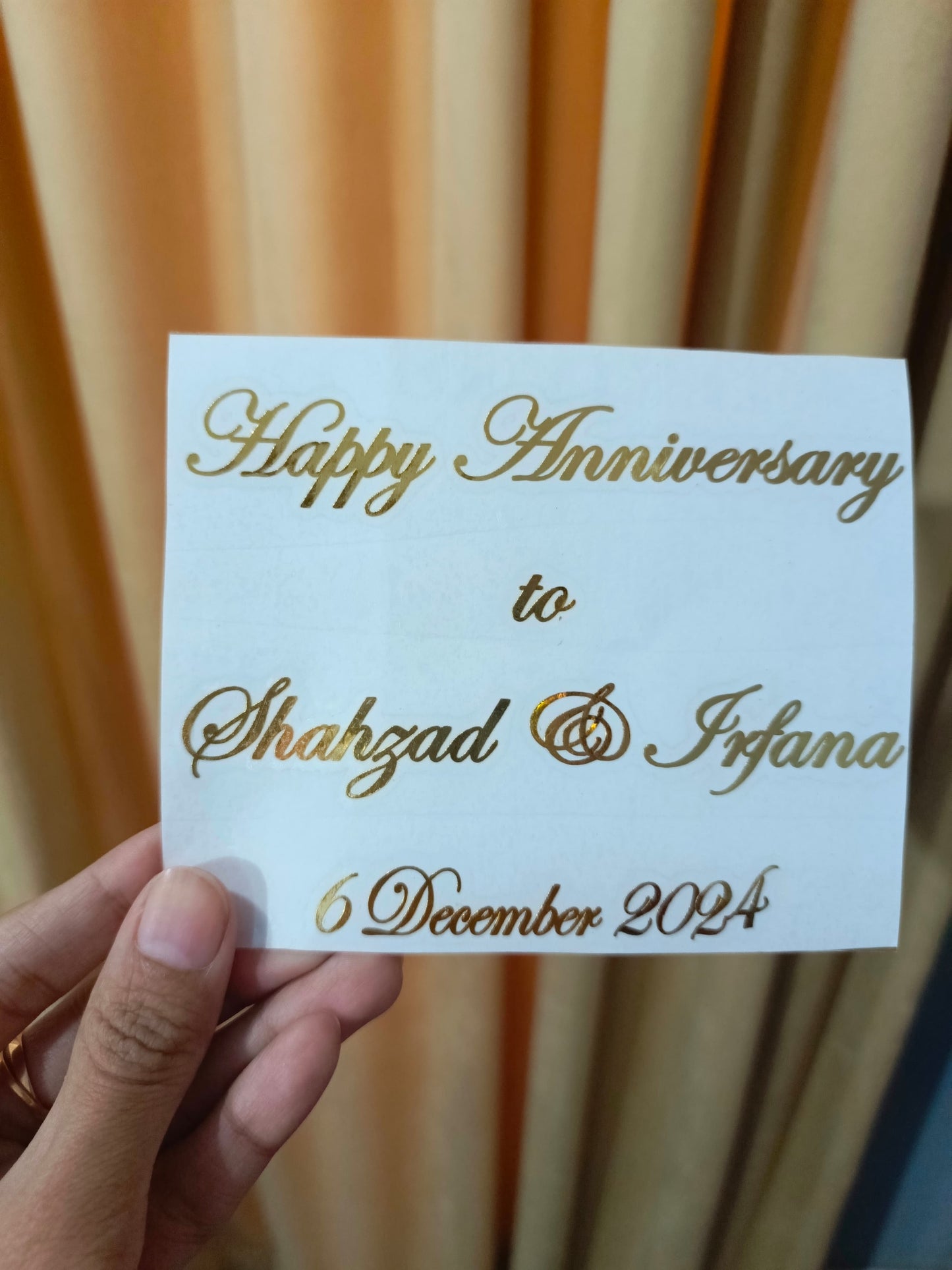 Customized Anniversary Vinyl Sticker | 3 Inches