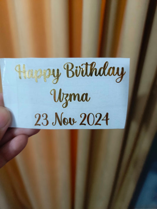 Customized Birthday Vinyl Sticker | 3 Inches