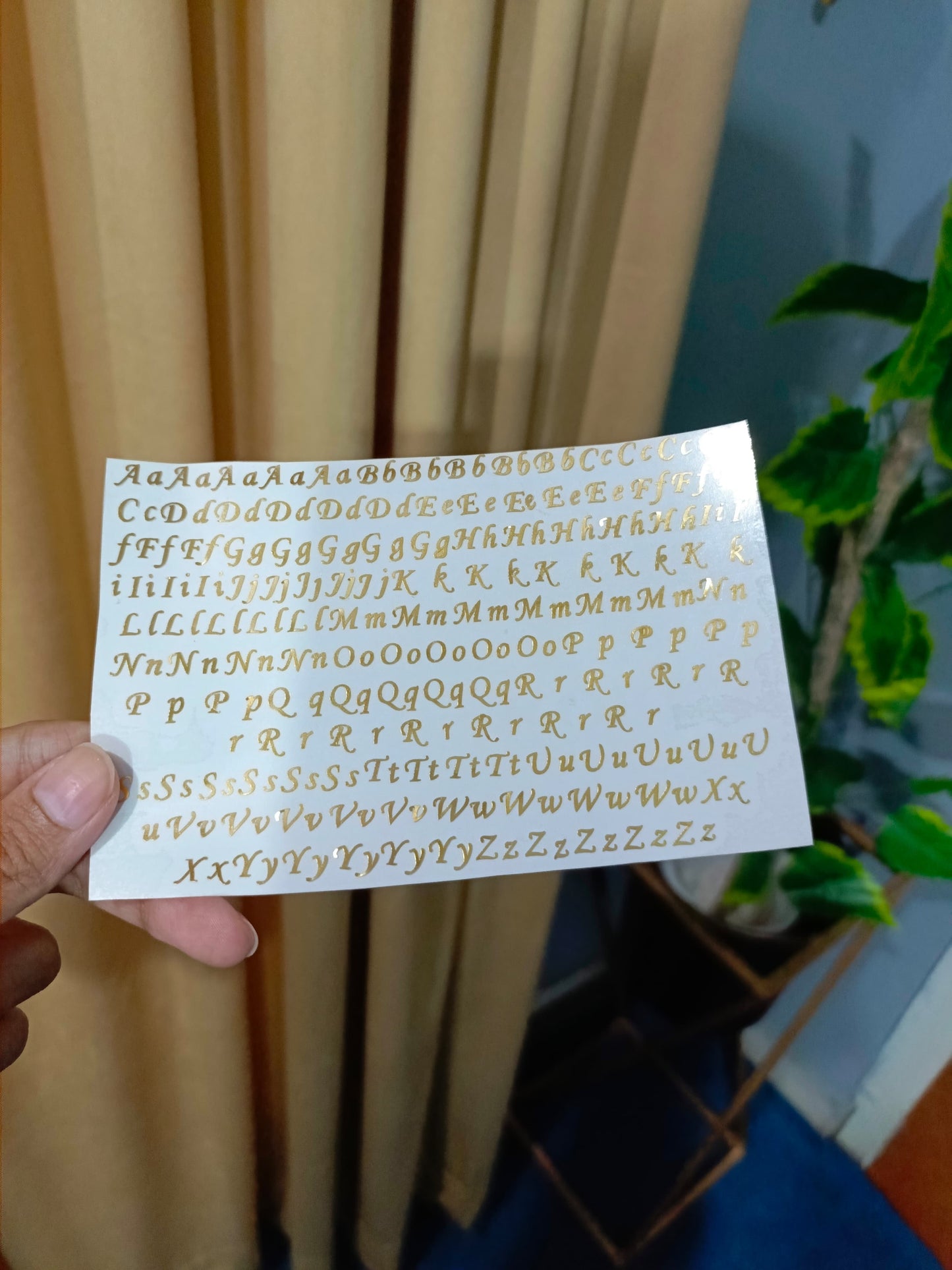 Alphabet Vinyl Sticker Sheets | 0.2 Inches Each Alphabet