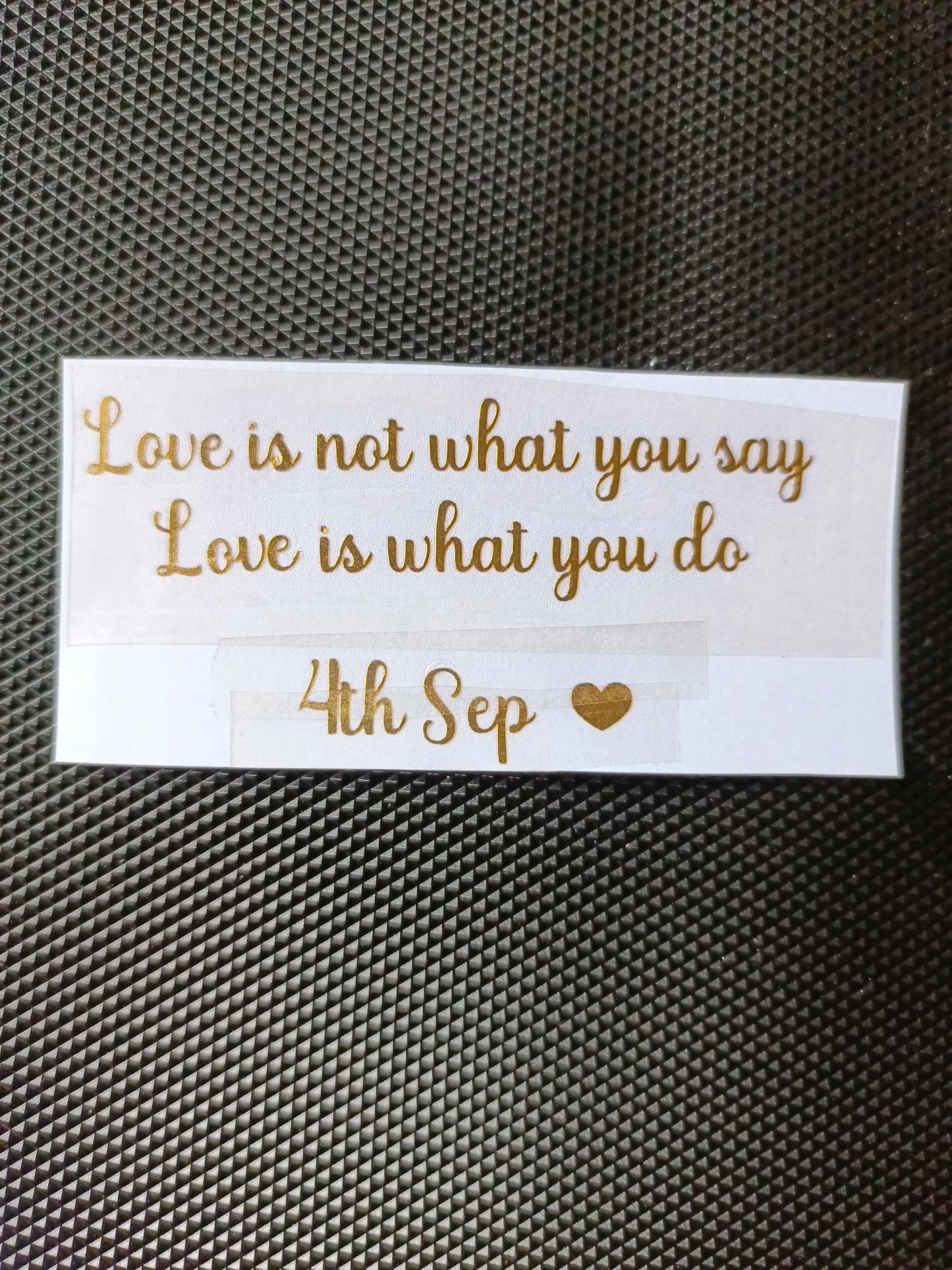 Customized Love Quotation Vinyl Sticker | 2 Liner & Date