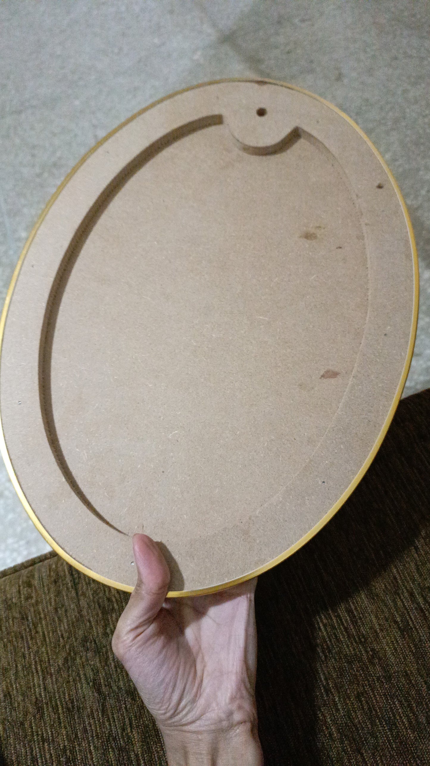 Round Clock MDF with Back Ring, Gesso Primed & Golden Border for Resin Art | All Sizes