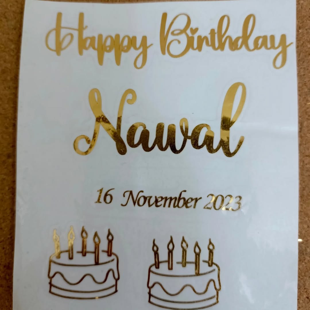 Customized Birthday Vinyl Sticker | 3 Inches