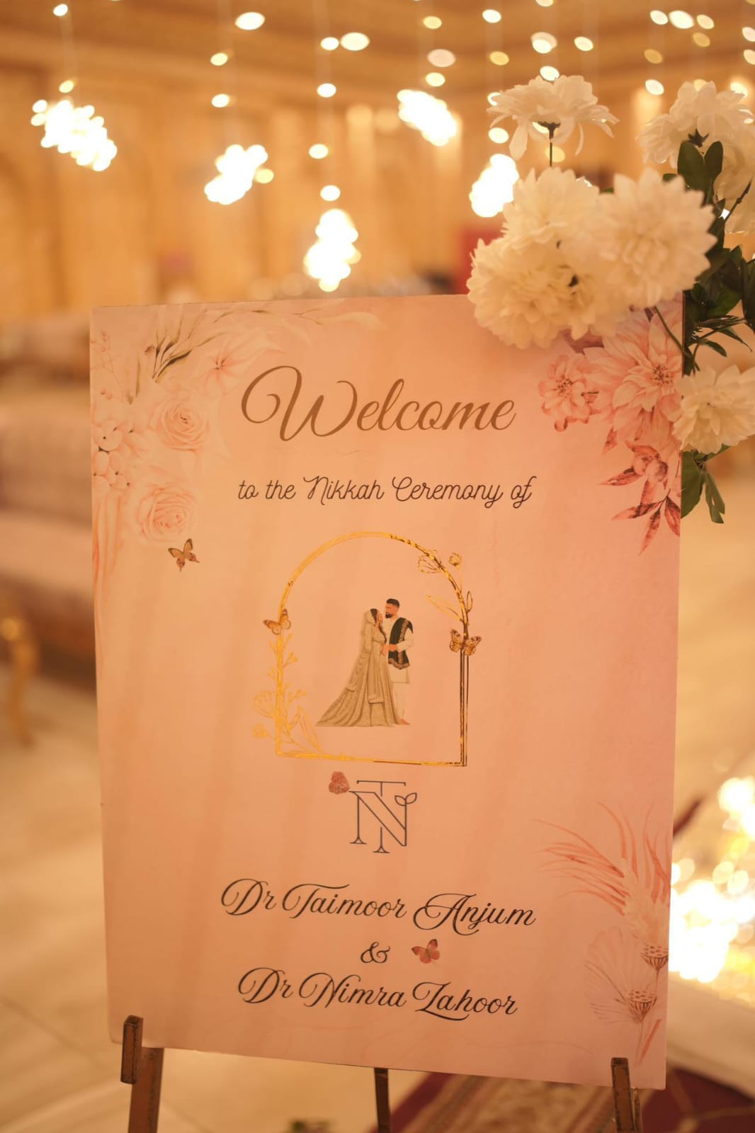 Customized Wedding Welcome Board | A2 Size | Floral Variant