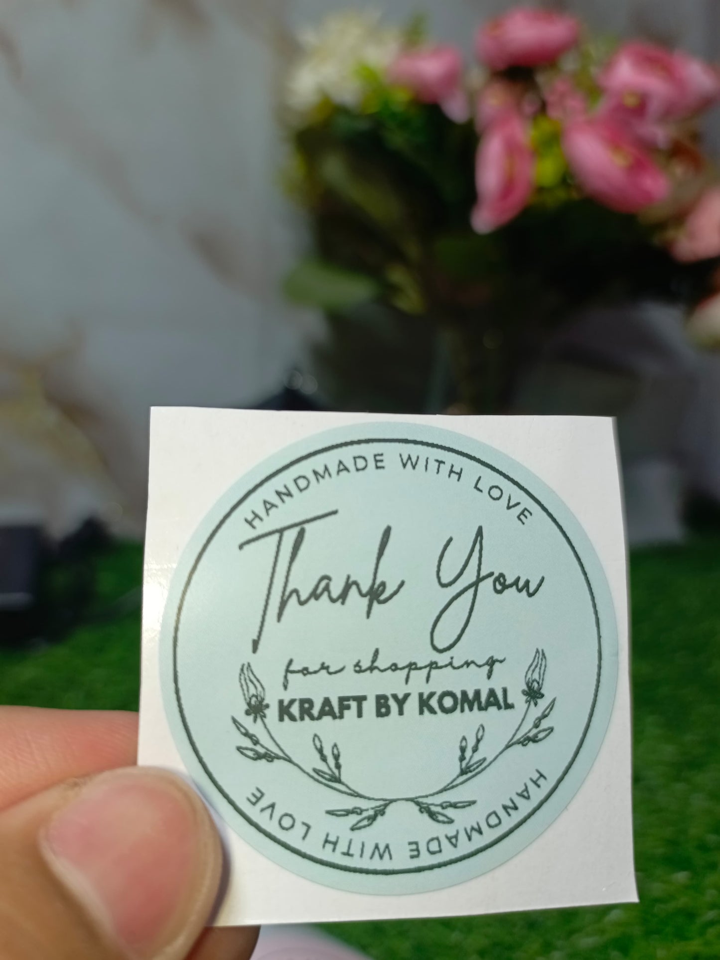 Thank You Stickers for Brand Promotion | 2x2 Inches | Multi-Color