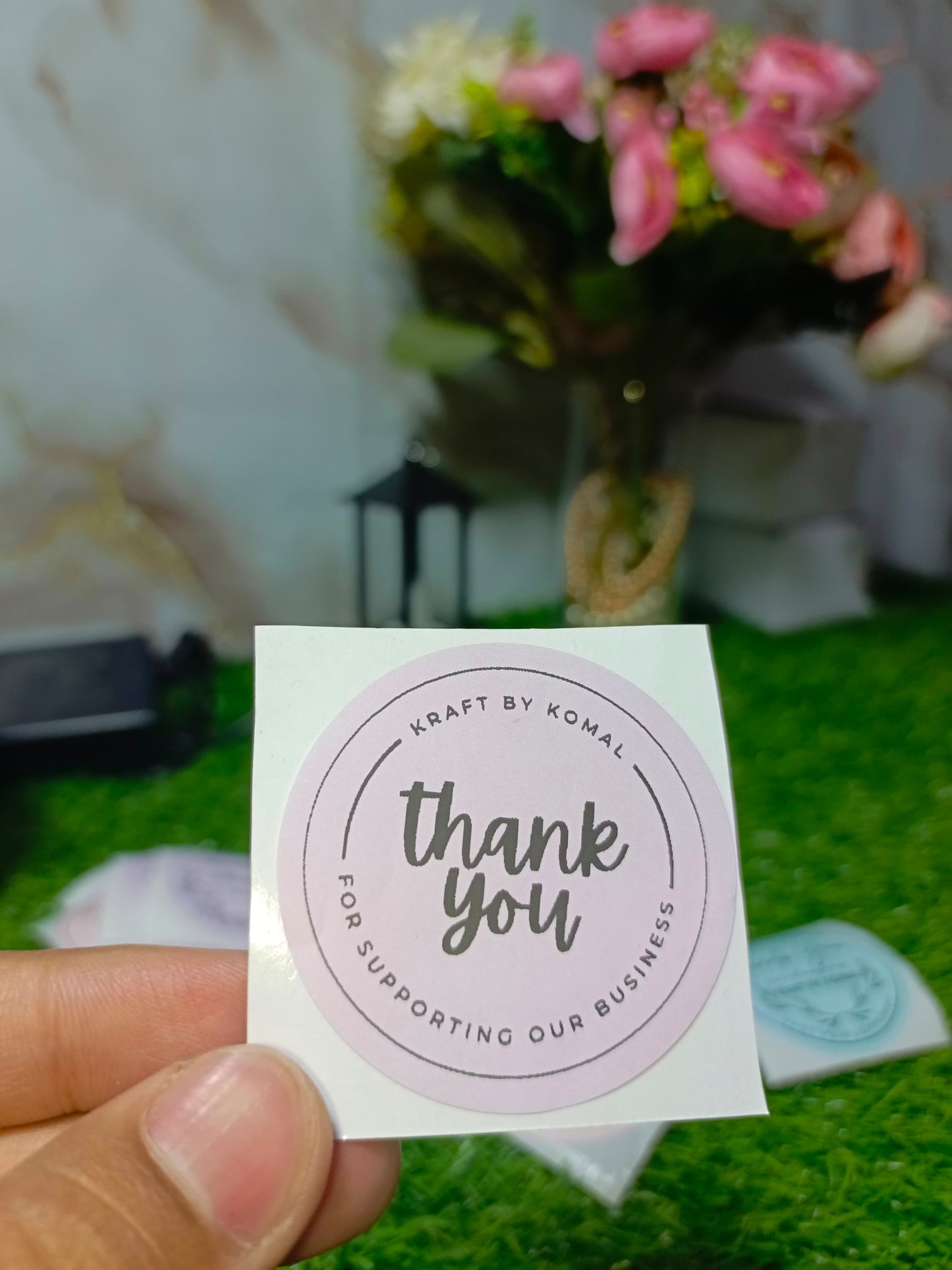 Thank You Stickers for Brand Promotion | 2x2 Inches | Multi-Color