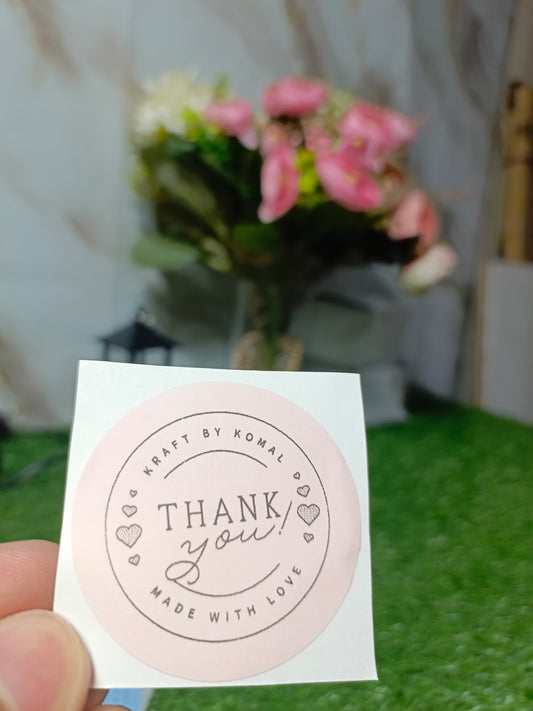 Thank You Stickers for Brand Promotion | 2x2 Inches | Multi-Color