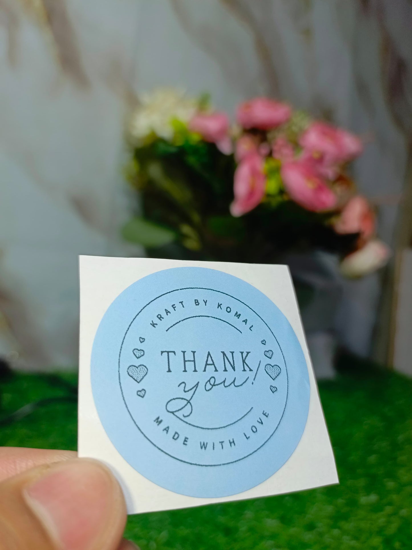 Thank You Stickers for Brand Promotion | 2x2 Inches | Multi-Color