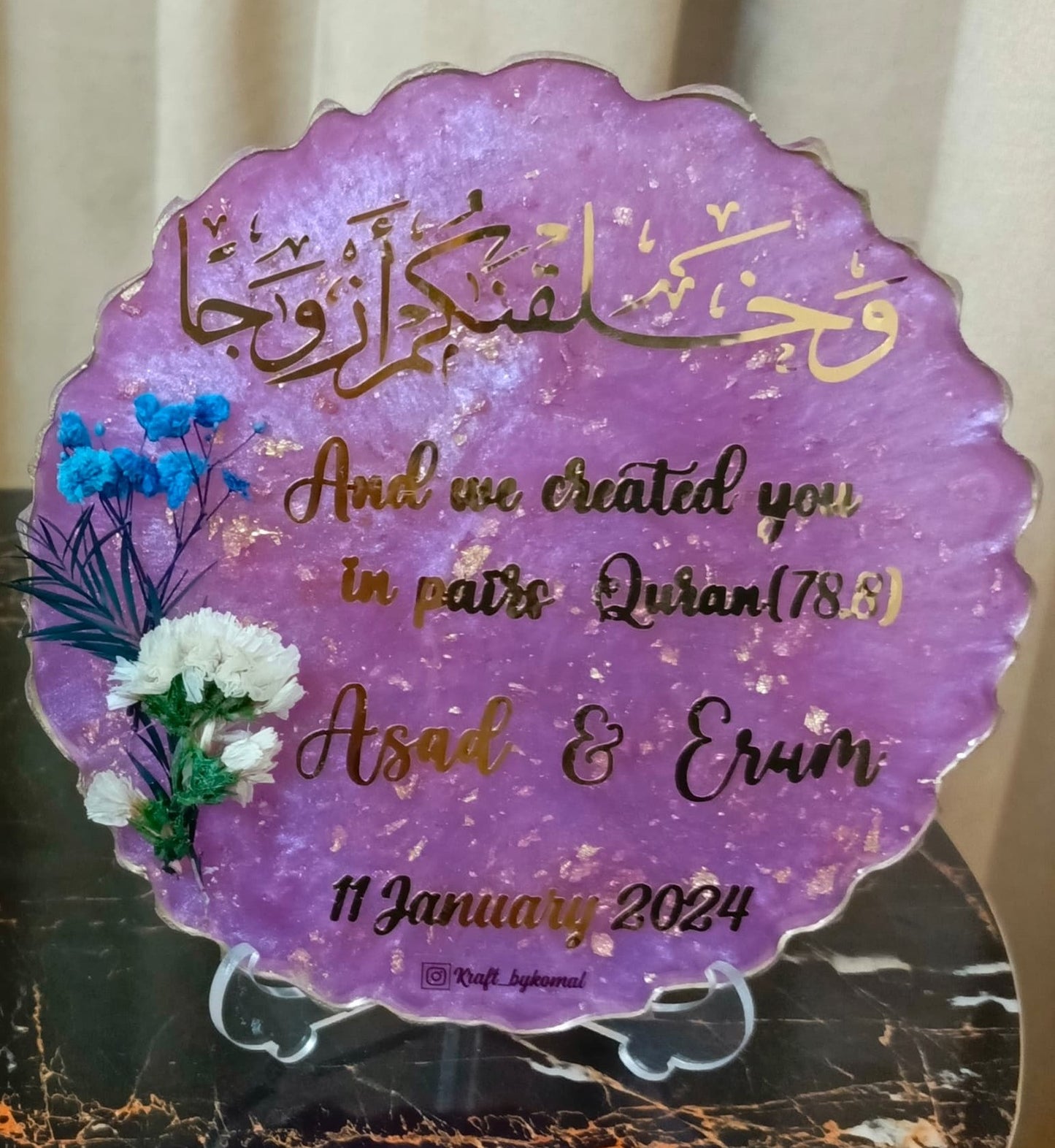 Customized 6 Inches Wedding Plaques | Mini Variants