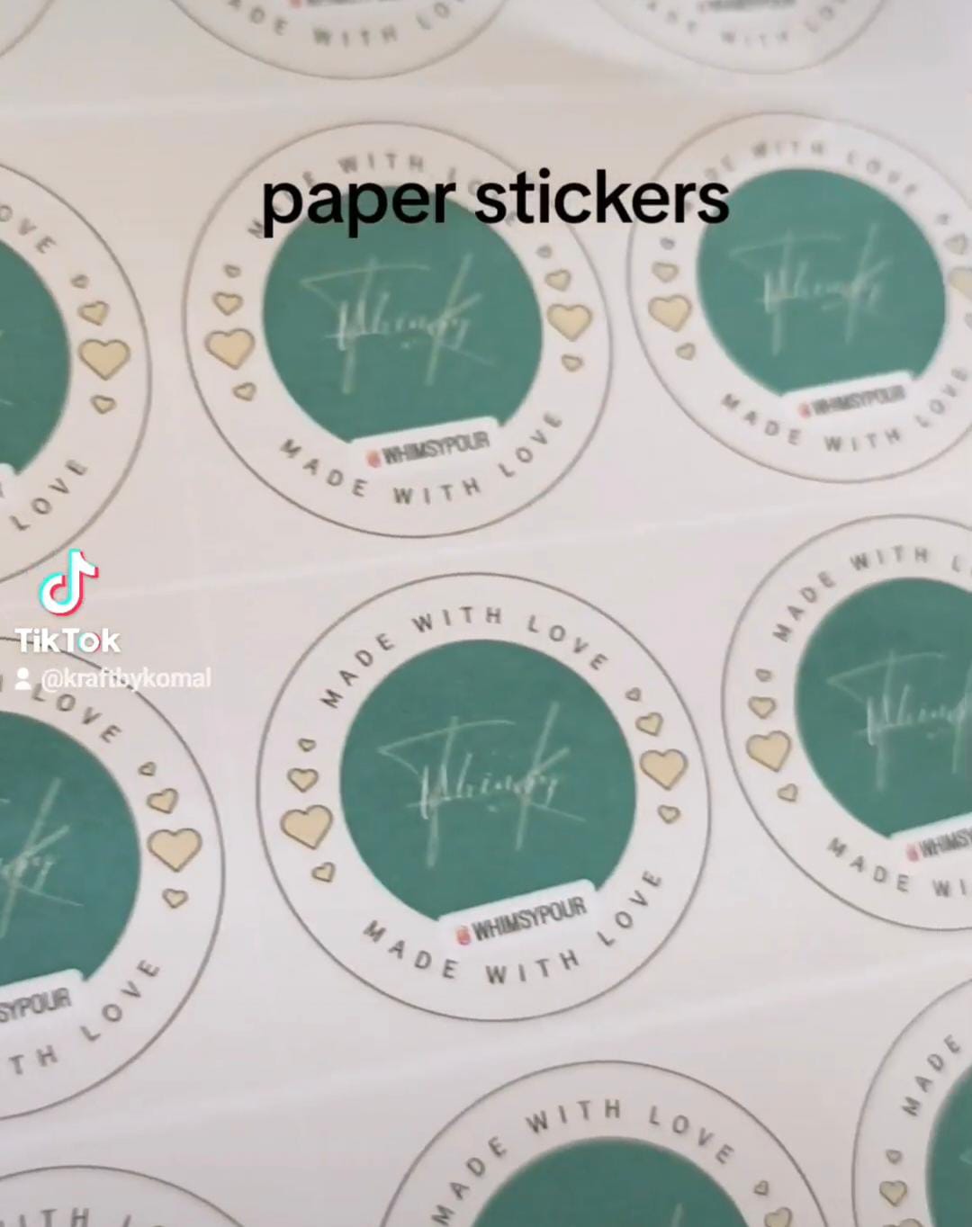 Customized Brand Logo Glossy Sticker Sheet for Brand Promotion | A4 Size