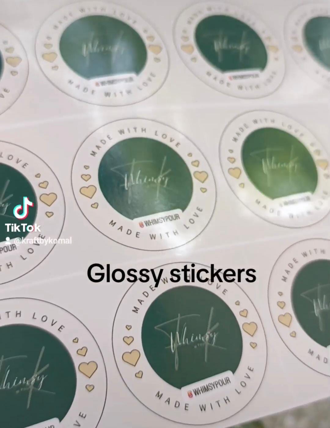 Customized Brand Logo Glossy Sticker Sheet for Brand Promotion | A4 Size