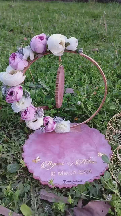 Customized Resin Ring Platter | Baby Pink Color Variant