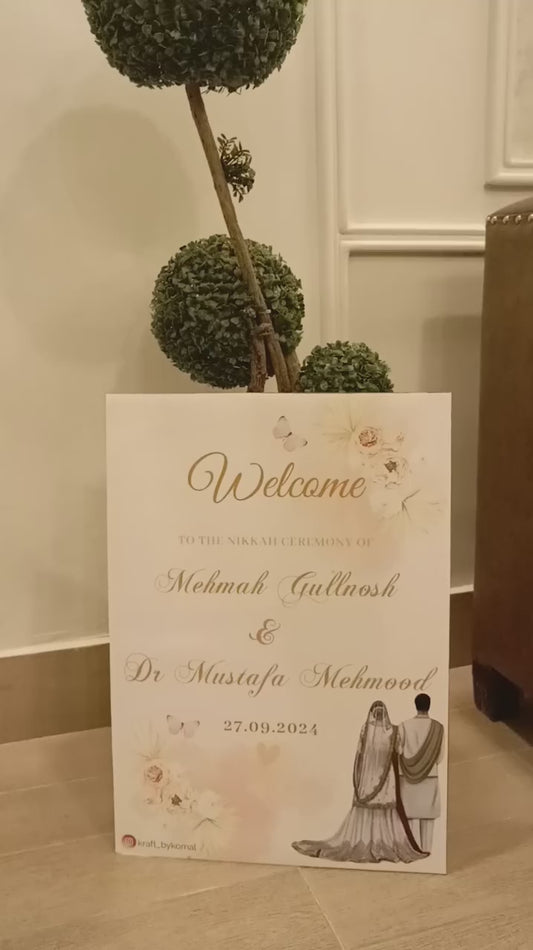 Customized Wedding Welcome Board | A2 Size | Card Board