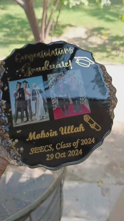 Graduation Resin Plaque| Black Edition